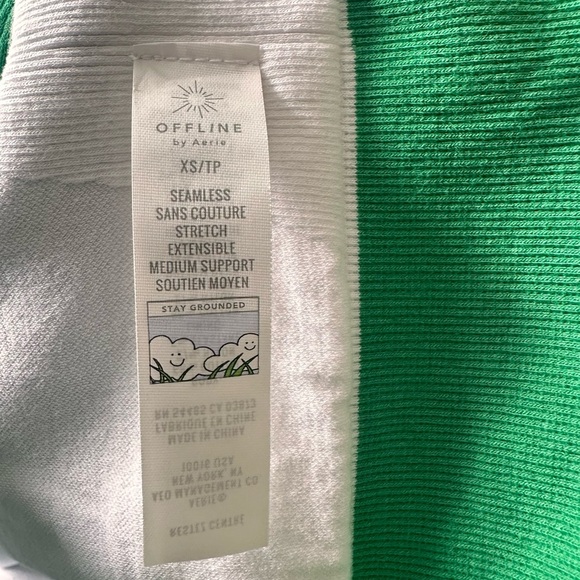 Aerie Green and Black Cropped Tank Top - Picture 4 of 4